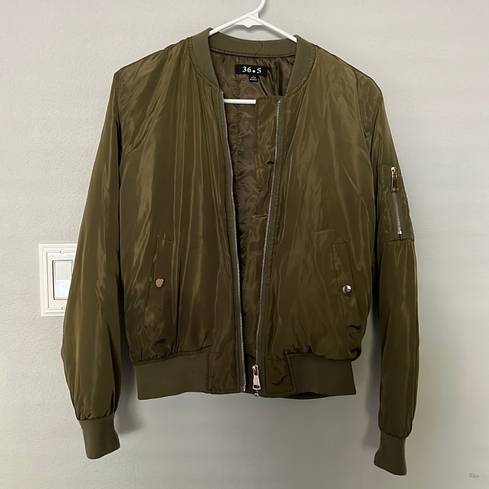 Green aviator jacket